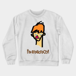 I'm a bad boym small red hair Crewneck Sweatshirt